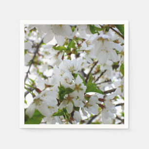 White flowering tree Blossoms Napkin