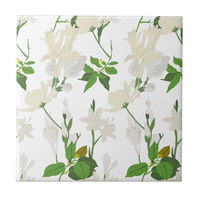 White flowers 1 tile (Front)
