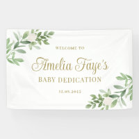 White Flowers and Greenery Baby Dedication
