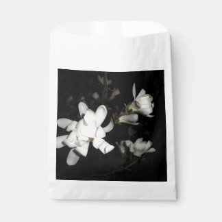 White Flowers Black Background Jasmine Flower Moon Favour Bags