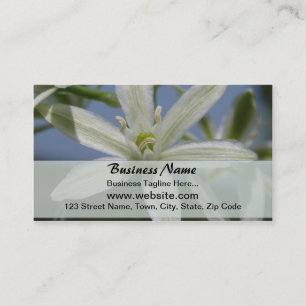 White Flowers Business Card