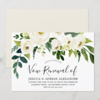 White Flowers & Cream Elegant Vow Renewal