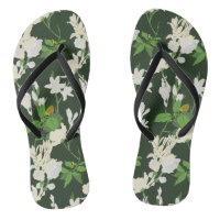White flowers dark green back