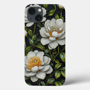 White flowers Elegant Floral Aesthetic iPhone 13 Case