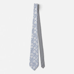 White Flowers  Tie