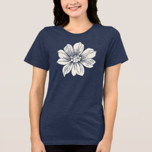 White Flowers Tri-Blend Shirt