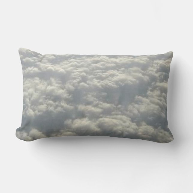 WHITE FLUFFY CLOUDS LUMBAR CUSHION (Front)