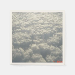 WHITE FLUFFY CLOUDS NAPKIN