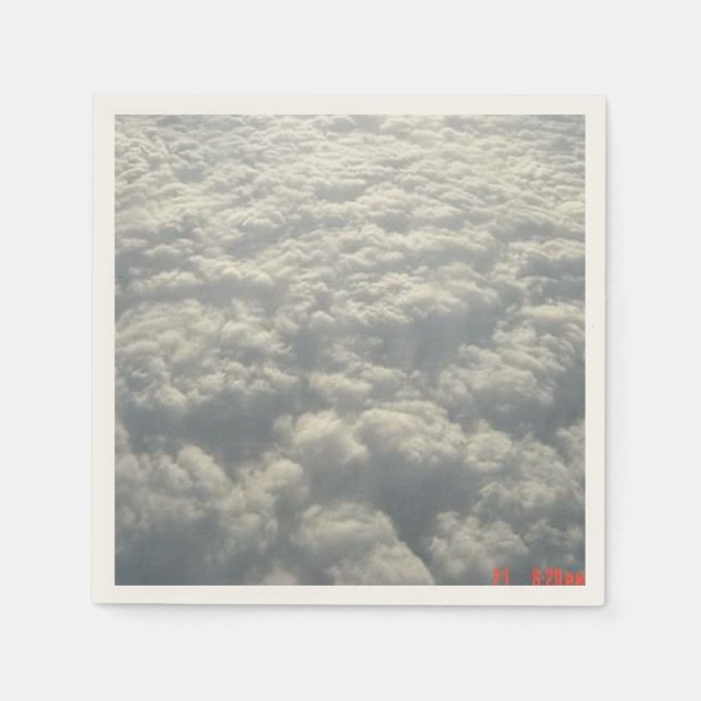 WHITE FLUFFY CLOUDS NAPKIN (Front)