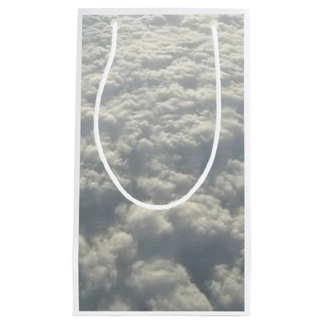 WHITE FLUFFY CLOUDS SMALL GIFT BAG (Front)
