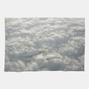 WHITE FLUFFY CLOUDS TEA TOWEL