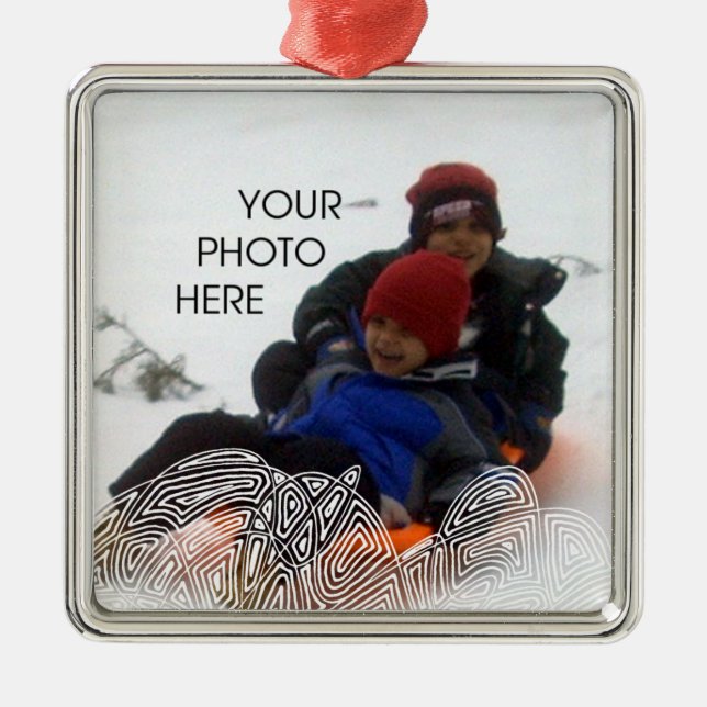 White Flurry Metal Tree Decoration (Front)