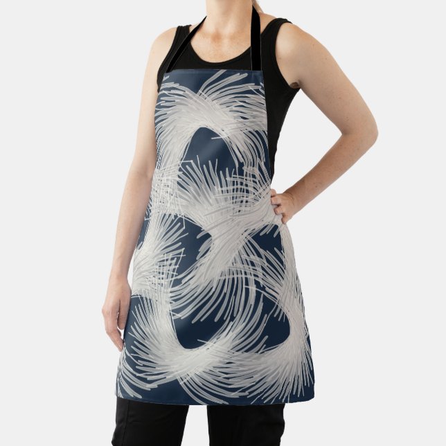 White flying feathers apron (Insitu)