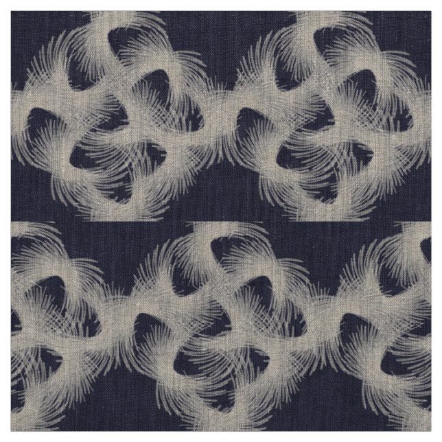 White flying feathers fabric (Swatch)