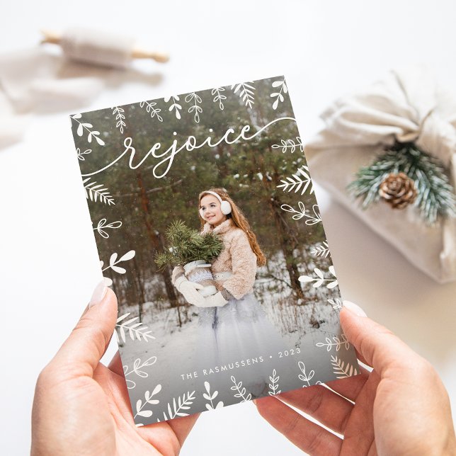 White Foliage | Holiday Photo Card (Creator Uploaded)