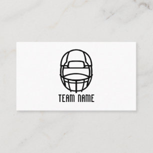 White Football Helmet, Footballer, Football Coach Business Card