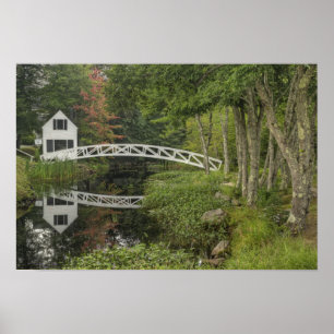 White footbridge, Somesville, Mount Desert Poster