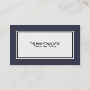 White Foreground Black Border Business Card