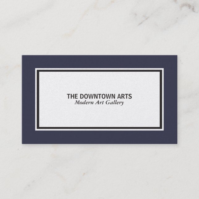 White Foreground Black Border Business Card (Front)