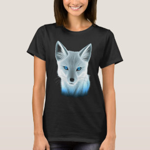 White Fox  Blue Eyes Animal Fox T-Shirt
