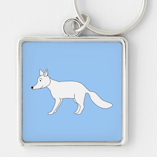 White Fox. Key Ring (Front)