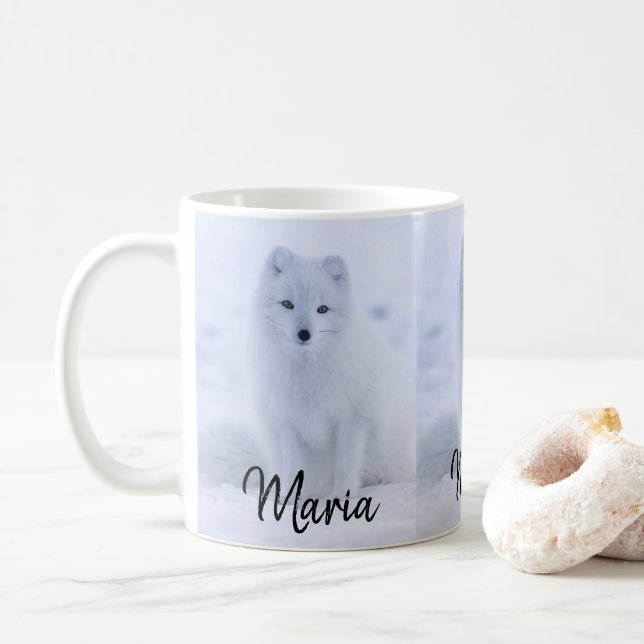 White Fox Mug (With Donut)