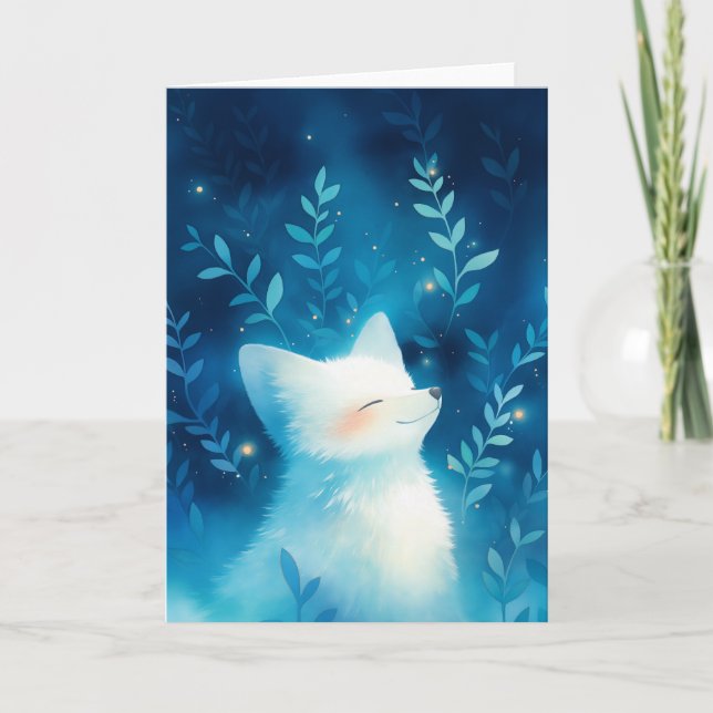 White Fox Tranquillity Card (Front)