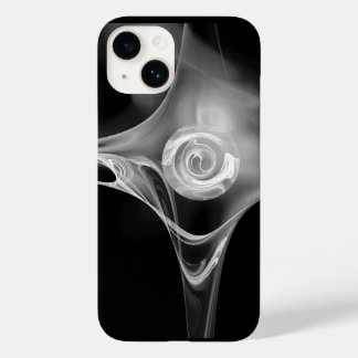 WHITE FRACTAL ROSE Case-Mate iPhone 14 CASE