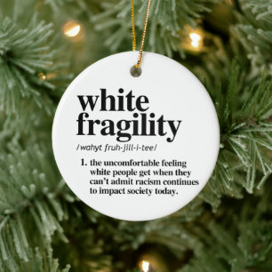 White Fragility Definition Ceramic Tree Decoration