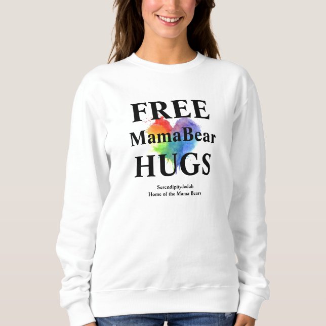 White Free Hugs Sweatshirt - no hood (Front)