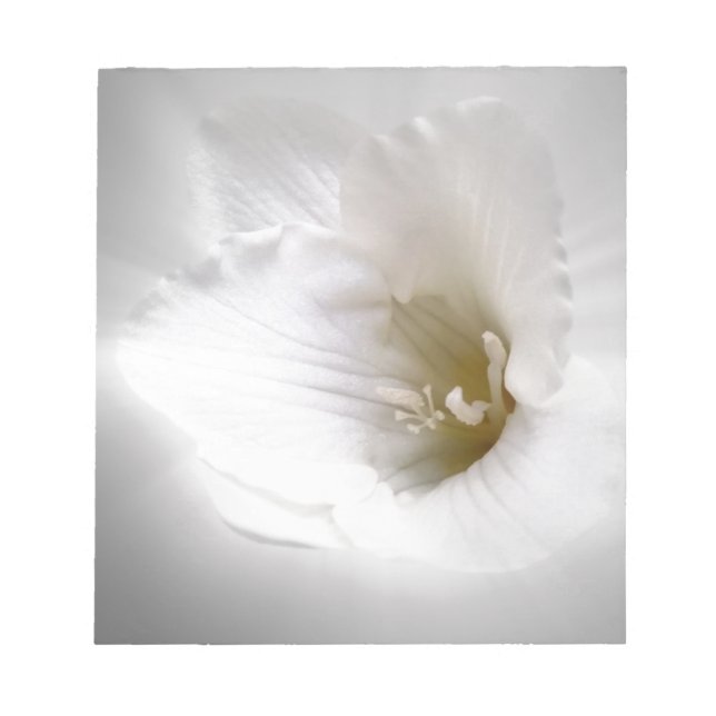 white freesia notepad (Front)