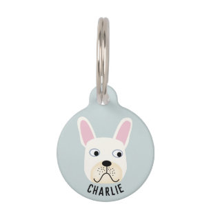 White French Bulldog Pet Tag