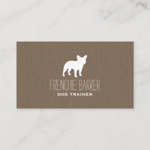 White French Bulldog Silhouette Frenchie Dog Business Card