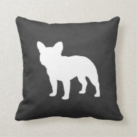 White French Bulldog Silhouette Frenchie Dog Grey