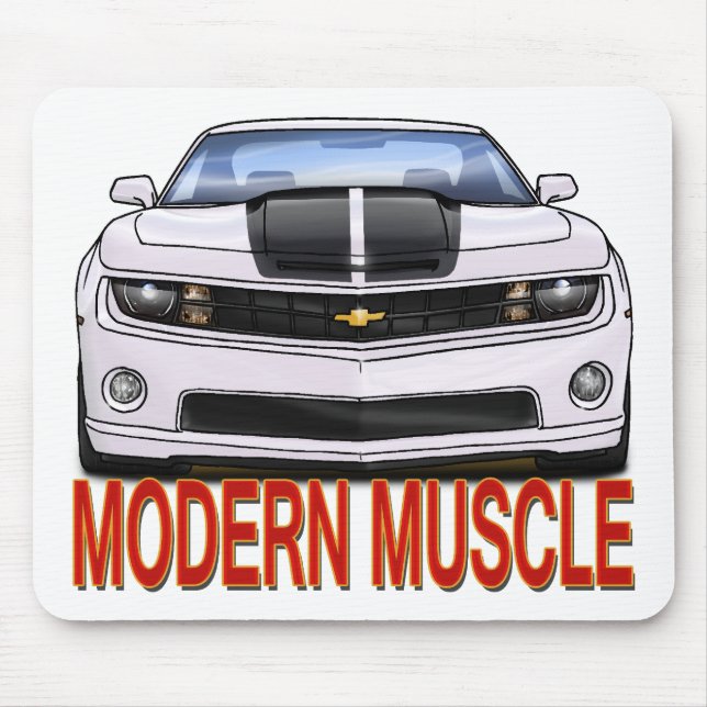 WHITE_FRONT_CAMARO.png Mouse Pad (Front)