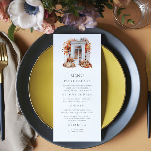 White Front Door Autumn Wedding Menu