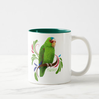 White Fronted Amazon Two-Tone Coffee Mug