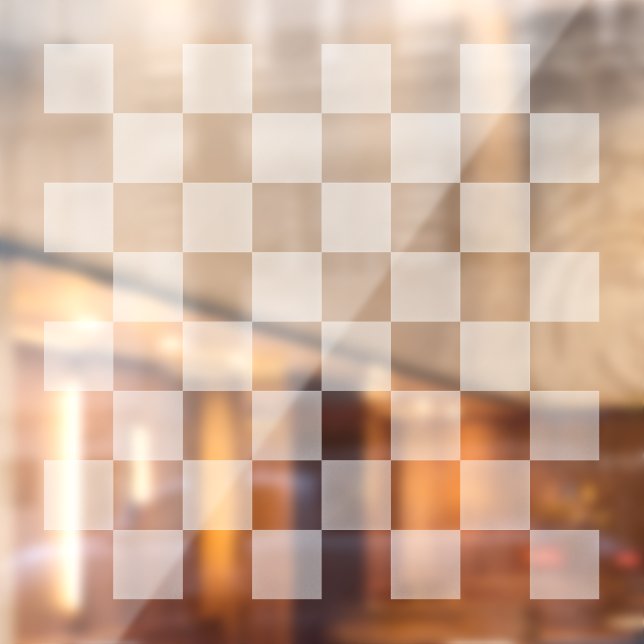 White Frosted Translucent Chessboard Cling (Sheet 2)