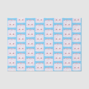 White Frosting Sprinkle Birthday Cake Tissue Paper