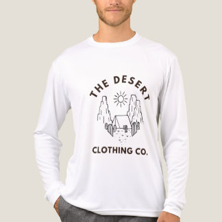white full seleves desert and wave design Tri-Blend shirt