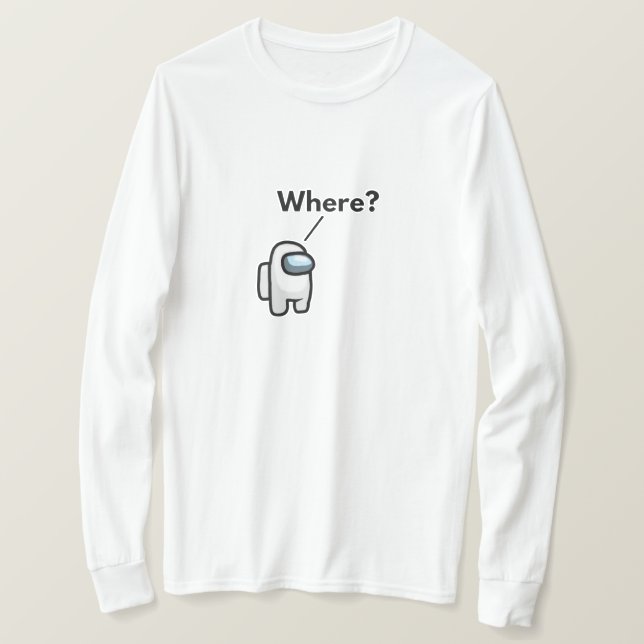 White Full Sleeves T-Shirt  (Design Front)