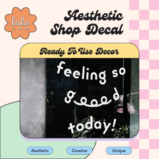 White Funny Good Vibes Window Cling Decal Decor 