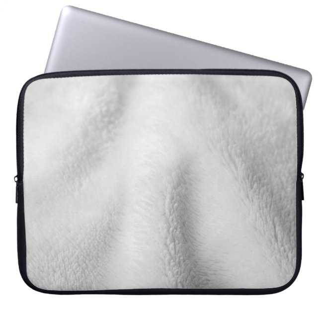 White Fur Laptop Sleeve (Front)