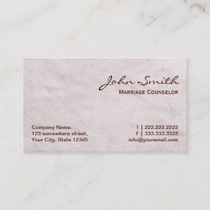 White Fur Marriage Counseling Business Card