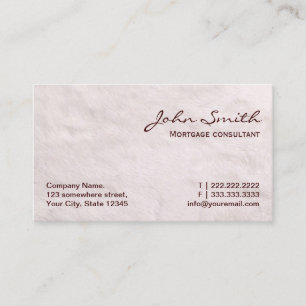 White Fur Mortgage Agent Business Card