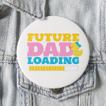 White Future Dad Loading Girl Duck Baby Shower 10 Cm Round Badge<br><div class="desc">White Girl Rubber Duck Future Dad Loading Baby Shower Button. Perfect addition for any baby shower!</div>