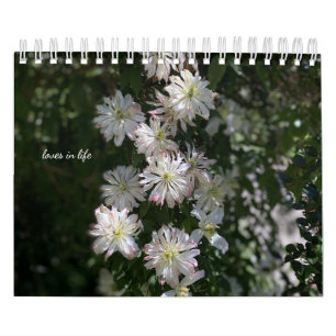 White Garden Flowers Calendar
