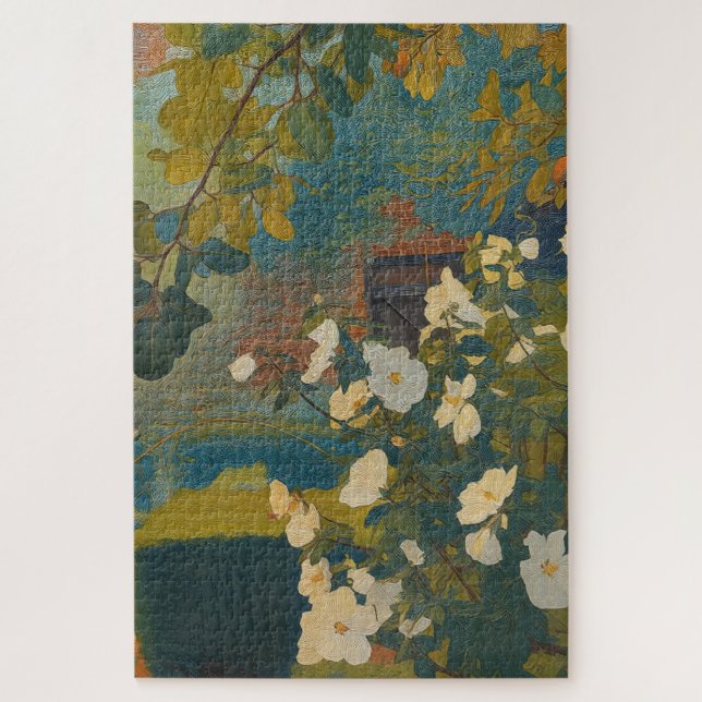 White Garden Jigsaw Puzzle (Vertical)