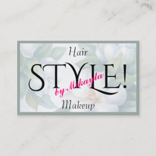 White Gardenia Beauty Events Interior Design Business Card