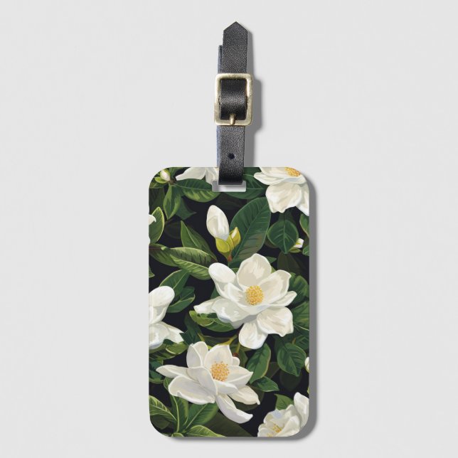 White Gardenia  Luggage Tag (Front Vertical)
